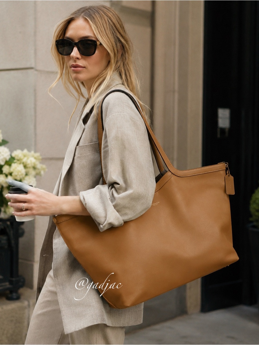 NWT | COACH Gramercy Tote in Honey Brown